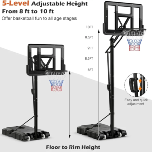 FITMAN FM-M020 Adjustable Portable Basketball Stand